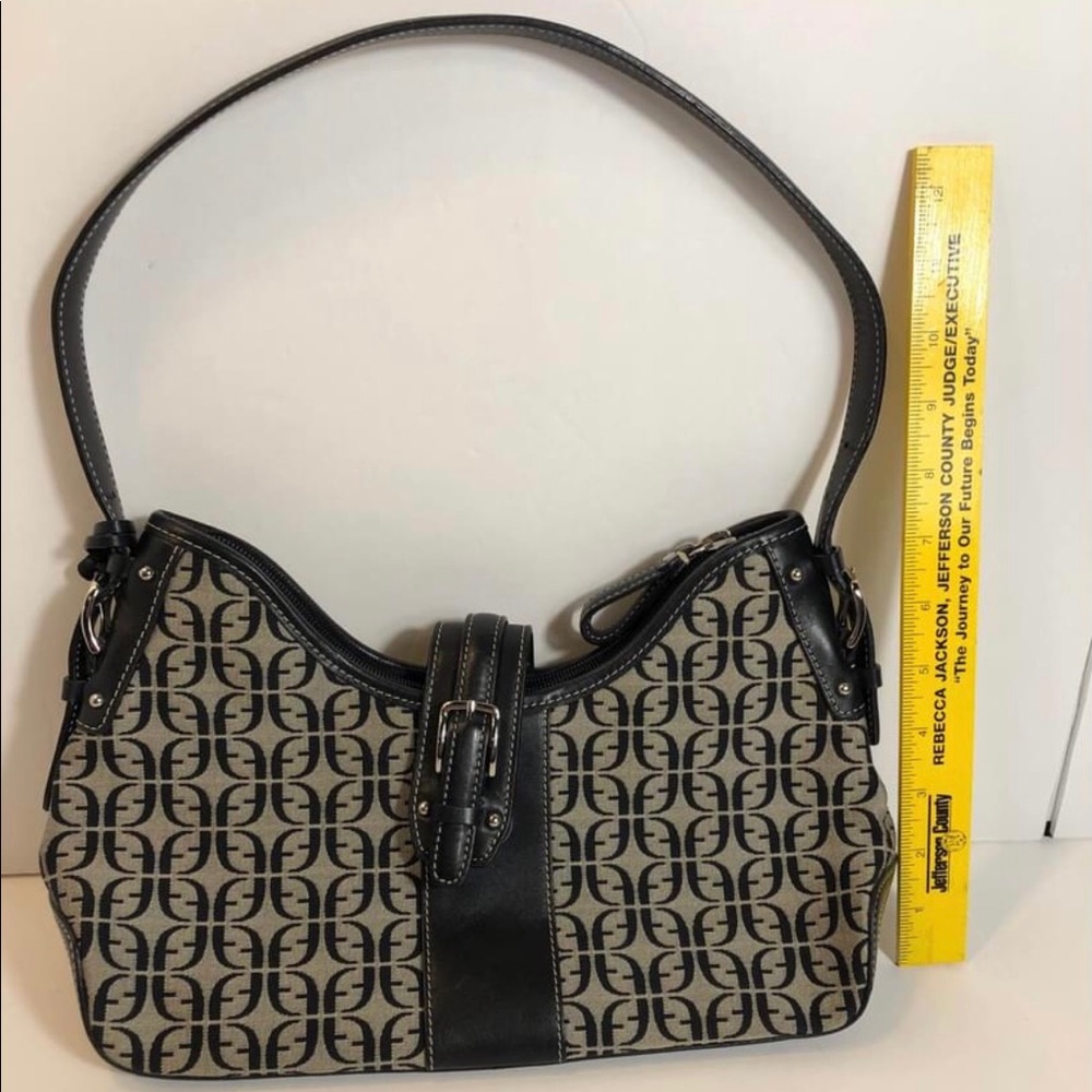 Fossil Signature Canvas & Leather Bag ZB4052 EUC